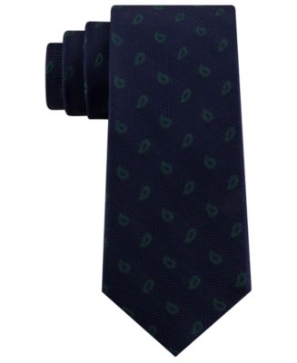 Tommy Hilfiger Men's Chainlink Textured Tie Blue Size Regular