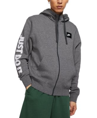 nike men's sportswear just do it fleece zip hoodie