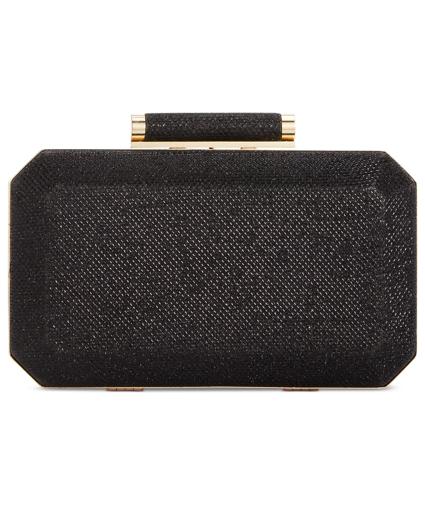 Женский клатч I.N.C. International Concepts Lindsayy XX Lurex Clutch, цвет: Чёрный / Золотой — фото 5