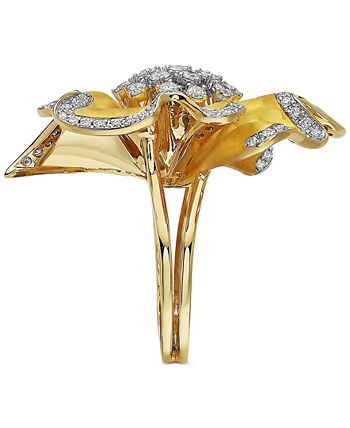 EFFY® Diamond Flower Statement Ring (1-3/8 ct. t.w.) in 14k Gold