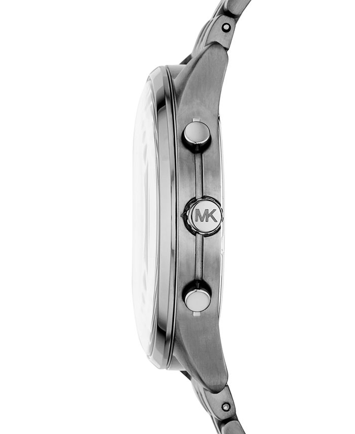 Michael Kors Men's Chronograph Sutter Gunmetal Stainless Steel Bracelet ...