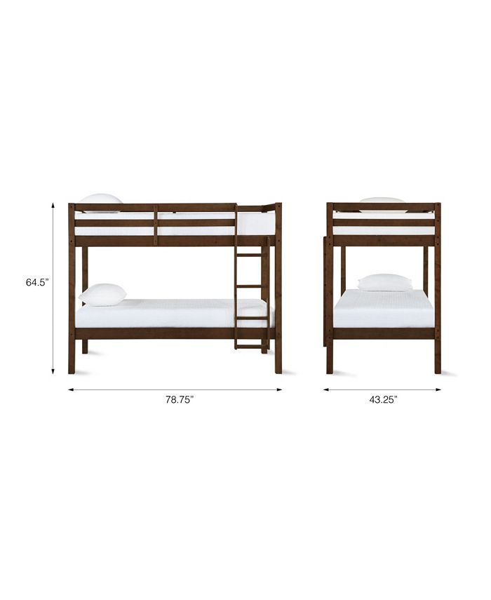 Dorel Living Dover Twin Over Twin Bunk Bed Macy's