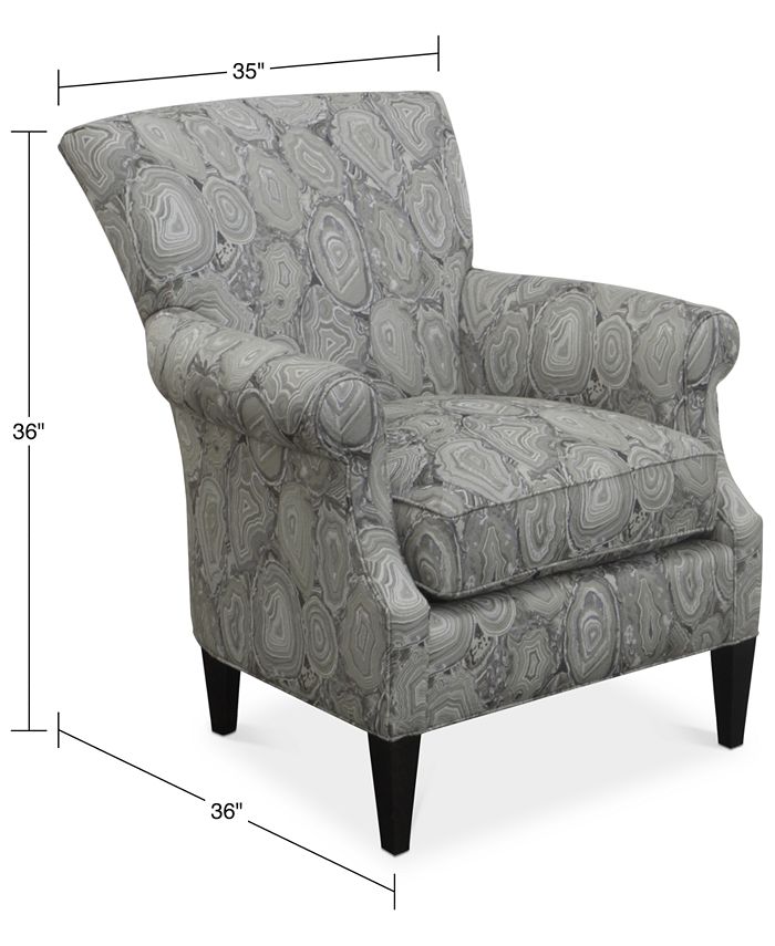 Furniture Dial II Printed Accent Chair Macy's