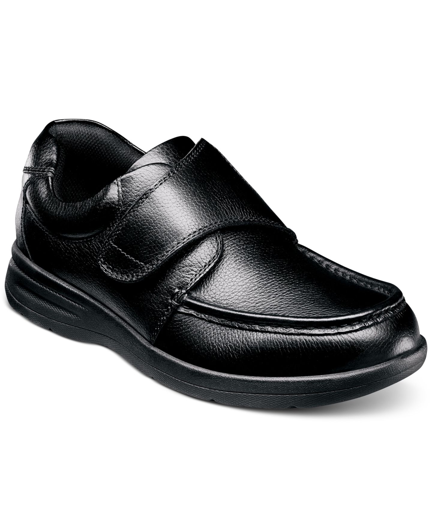 Мужские туфли Nunn Bush Cam-Strap Moc-Toe Lightweight, цвет: Чёрный — фото 1