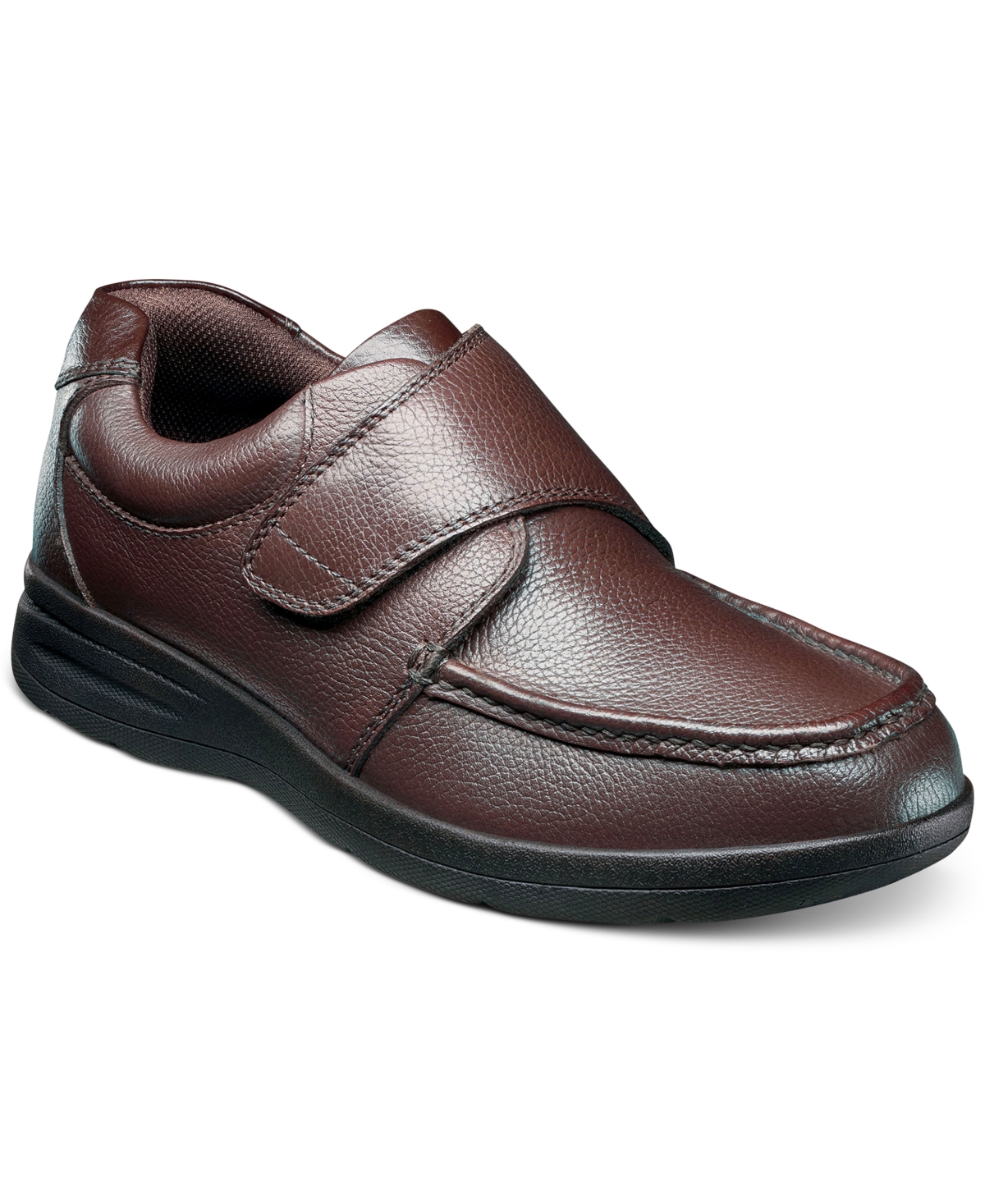 Men's Cam-Strap Moc-Toe Lightweight Loafers - Brown Tumble