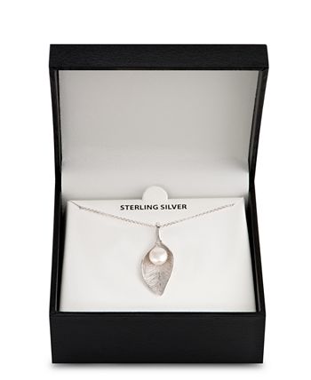 Macy's - Leaf Pendant Necklace in Sterling Silver