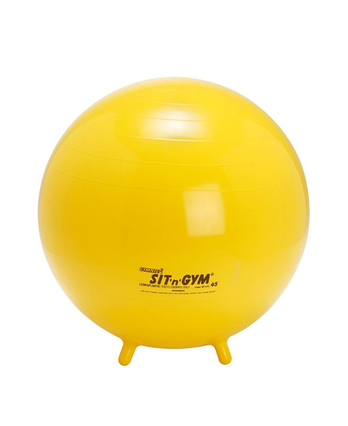 Ballon D'assisse Gonflable GYMNIC Sit'n'Gym Jr. - 35 Cm Vert Avec Pieds - Pour Enfants Dès 3 Ans - Améliore Posture Et Concentration