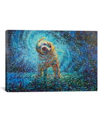 Labrador Jazz by Iris Scott Wrapped Canvas Print - 26" x 40"