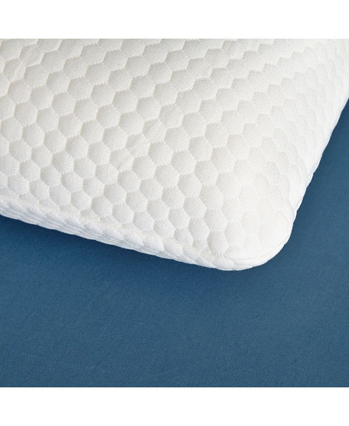 Puredown Memory Foam Pillow with Hexagon Jacquard Macy's