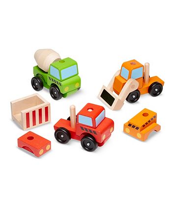 Melissa & doug stacking construction vehicles sale