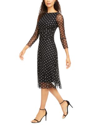 Jessica Howard Polka Dot Tea Length Dress