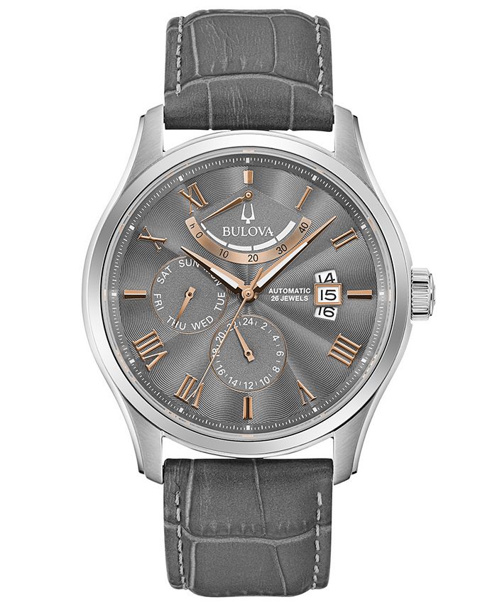 bulova automatic leather strap