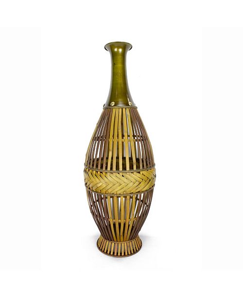 Heather Ann Creations Clayton 24 Bamboo Vase With Decorative Band