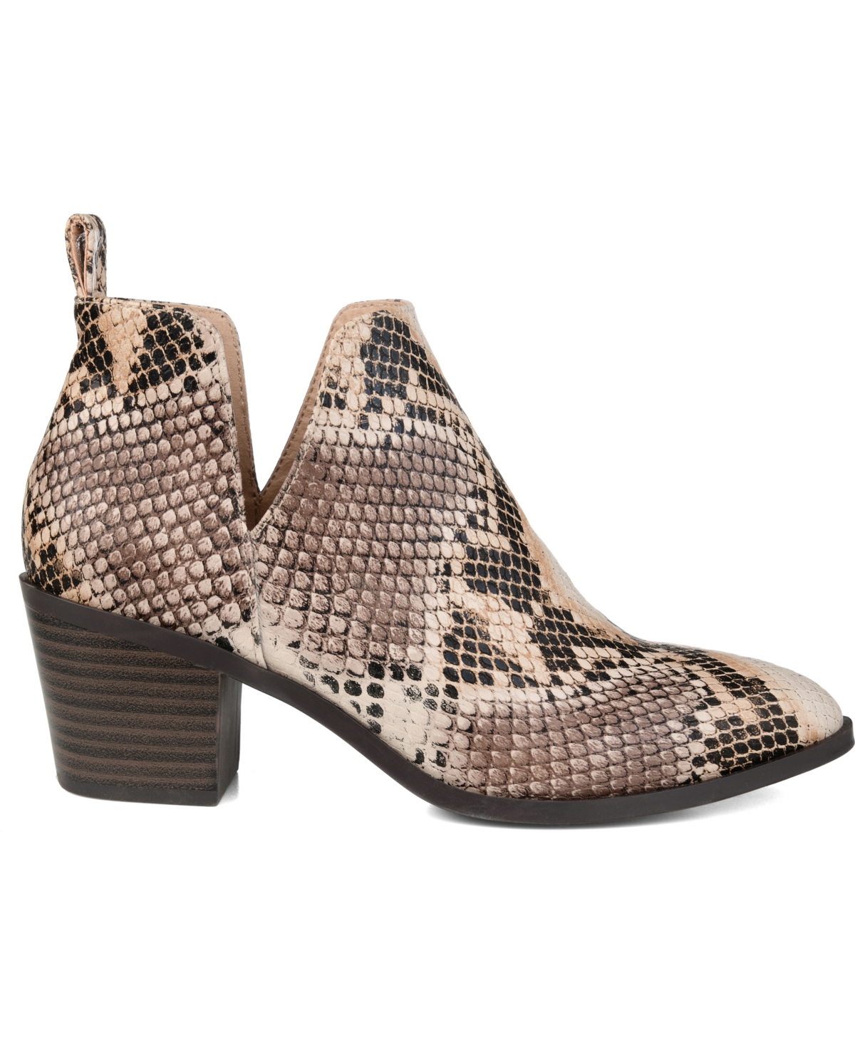 Journee Collection Women's Lola Cut Out Stacked Heel Dress Booties