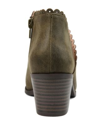 Women's Tessa Scalloped Block Heel Booties