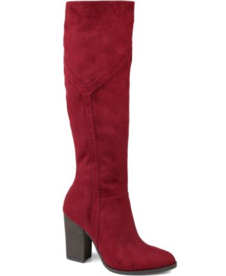 red boots wide calf