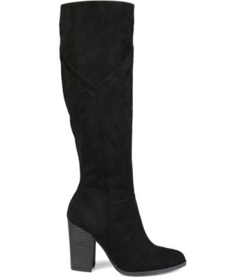 black extra wide calf boots