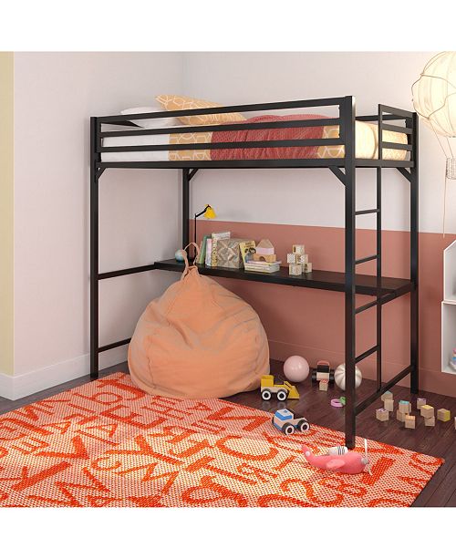 Everyroom Mason Metal Twin Loft Bed With Desk Reviews