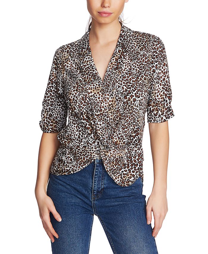 1.STATE Twisted Animal-Print Top - Macy's