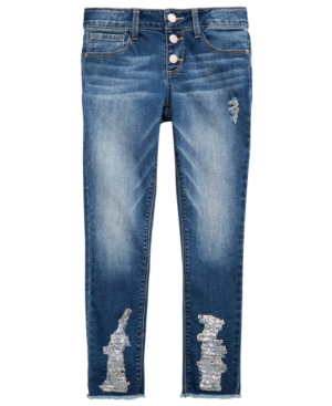 Imperial Star Big Girls Ripped Frayed Jeans