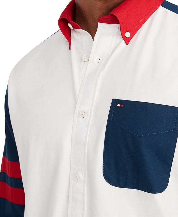 Tommy Hilfiger Men's CustomFit Zay Pieced Oxford Shirt, Created for