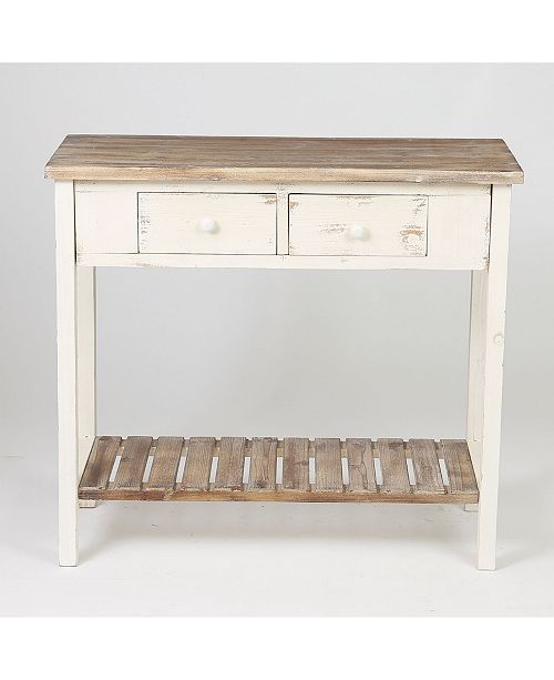 Luxen Home Vintage 2 Drawer Console Table Reviews Furniture