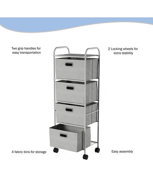Trademark Global Lavish Home 4 Drawer Storage Cart Reviews