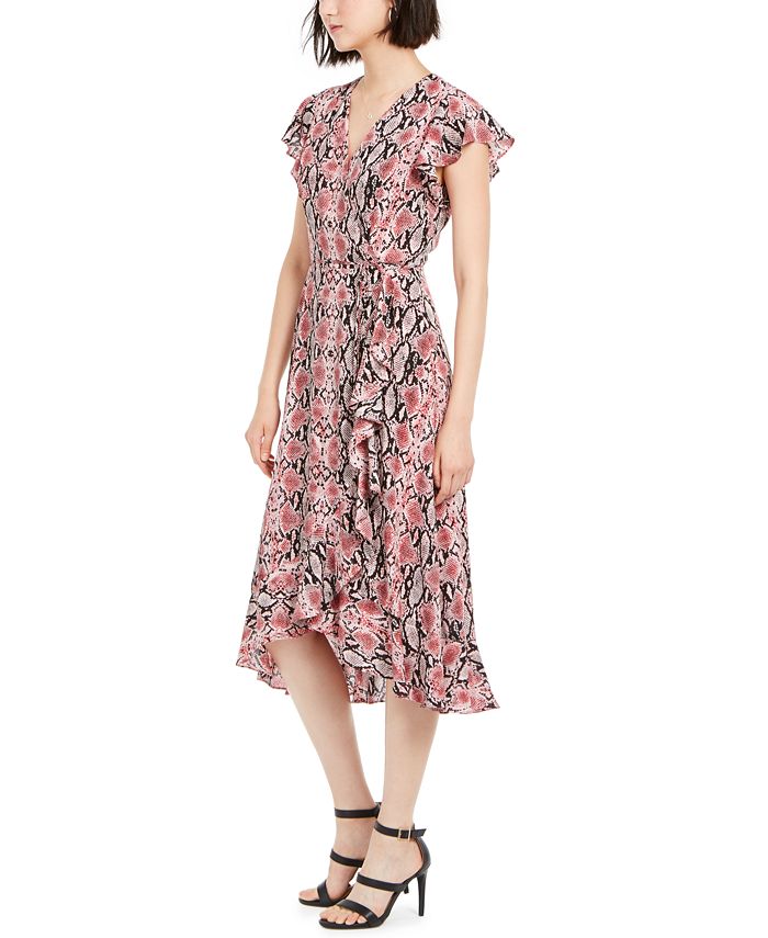 Adrianna Papell Snakeskin-Print Dress - Macy's