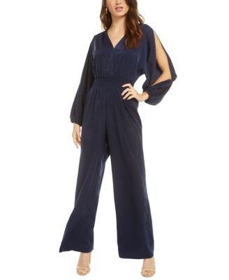 macy's blue jumpsuit