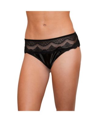 BCBGMAXAZRIA 3 Pack Satin with Lace Hipster Thong Underwear