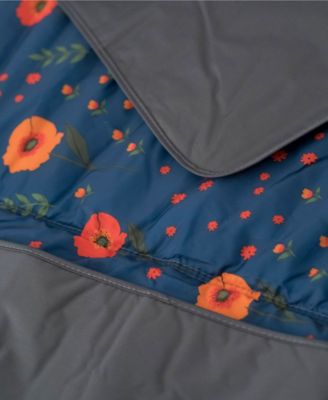 Midnight Poppy 5x5 Outdoor Blanket