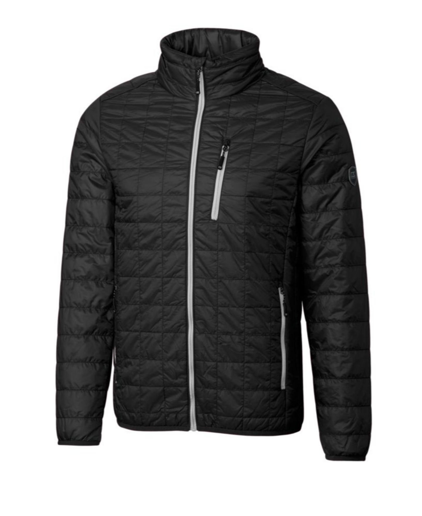 Мужская куртка Cutter & Buck Big & Tall Cutter and Buck Rainier PrimaLoft Insulated Long Sleeve Puffer, цвет: Антрацитовый меланжевый — фото 4
