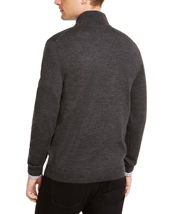 Club Room Men's Quarter-Zip Merino Wool Blend Sweater, Created for Macy ...
