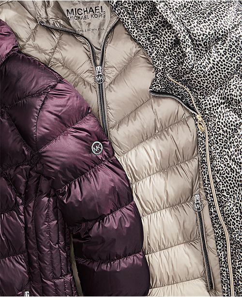 Michael Kors Packable Hooded Down Puffer Coat Created For Macy S