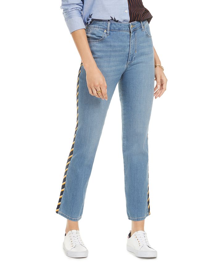 ribben Gnide Spil Tommy Hilfiger Side-Stripe Slim-Fit Jeans & Reviews - Jeans - Women - Macy's
