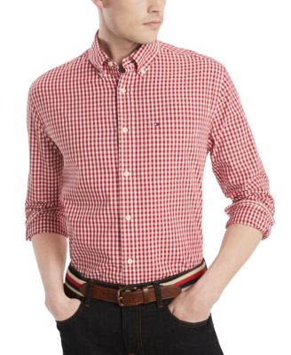 macy's red dress shirt