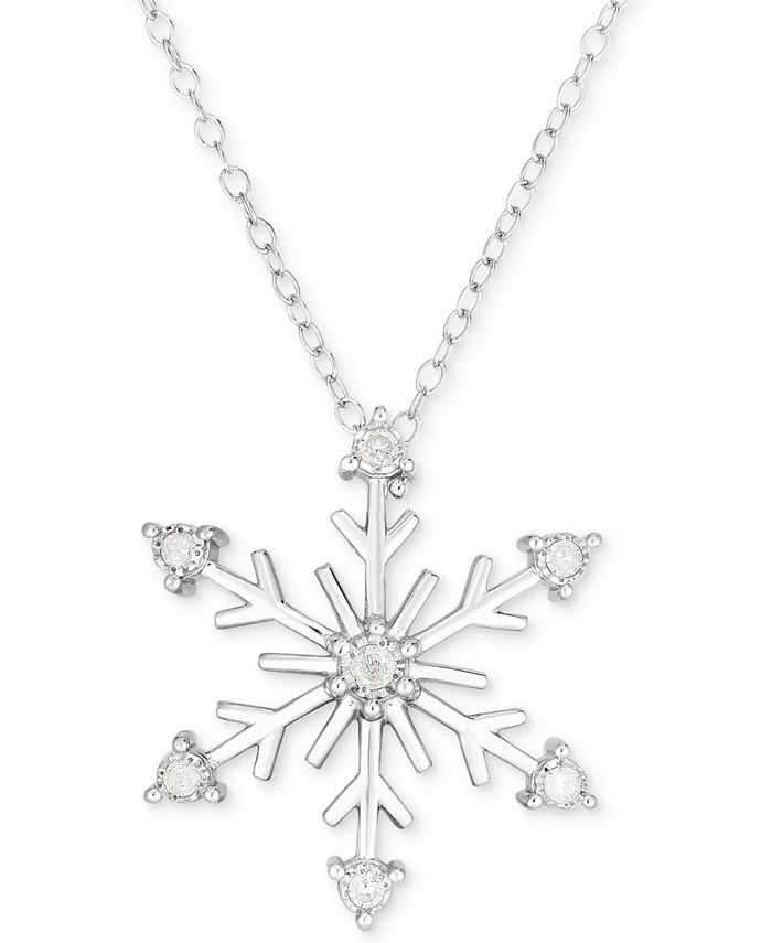 Macy's snowflake necklace online
