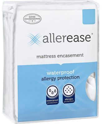 Allerease Waterproof Allergy Protection Zippered Mattress Protectors In White