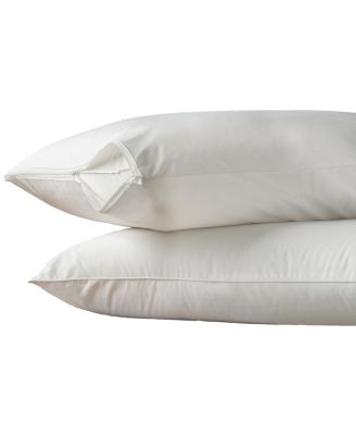 Hot Water Washable Zippered King Pillow Protector 2 Pack