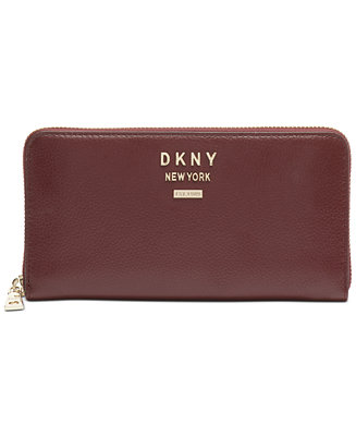 DKNY Whitney Leather Zip Around Wallet, Created for Macy's - Macy's