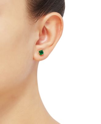 Lab-Created Emerald Stud Earrings (1 ct. t.w.) in 14k Gold