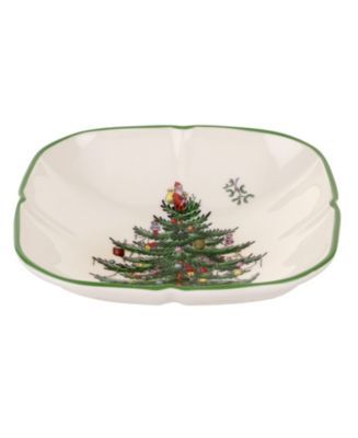 Spode Christmas Tree Sculpted Square Dish - Macy's