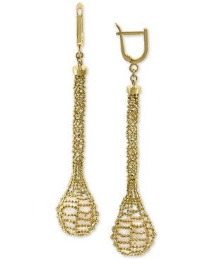 image of Effy Cultured Freshwater Pearl (12mm) Cage Drop Earrings in 18k Gold-Plated Sterling Silver