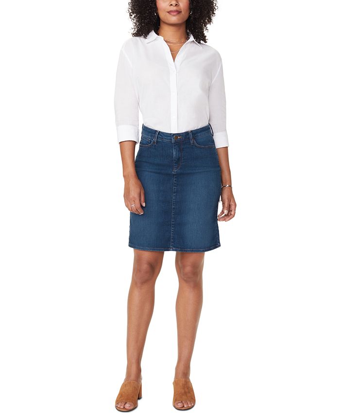 NYDJ Tummy-Control 5-Pocket Denim Skirt - Macy's