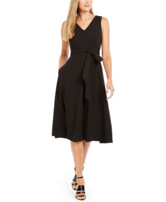 macy's calvin klein fit and flare dress