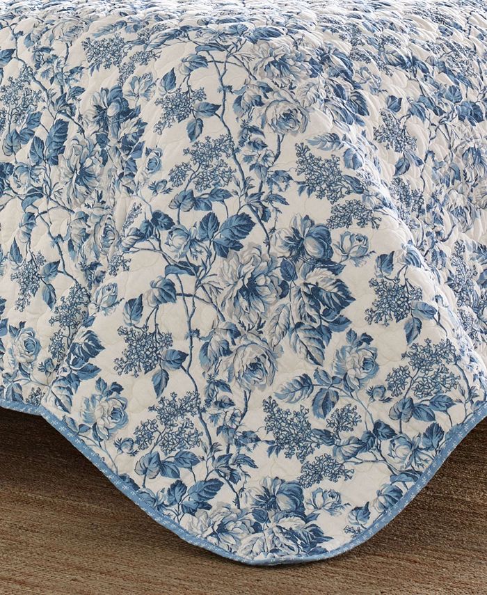 Laura Ashley Aimee Delft Quilt Set, Twin Macy's
