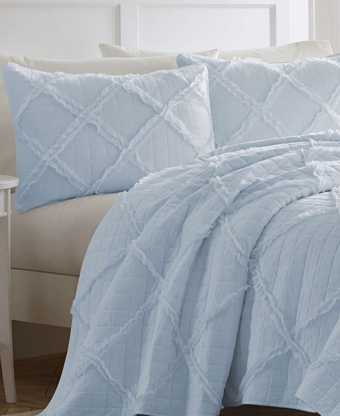 Laura Ashley Maisy Blue Quilt Set, Full/Queen & Reviews Quilts