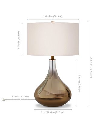 Hudson & Canal - Mirabella Table Lamp In Ombre Brass Colored Glass