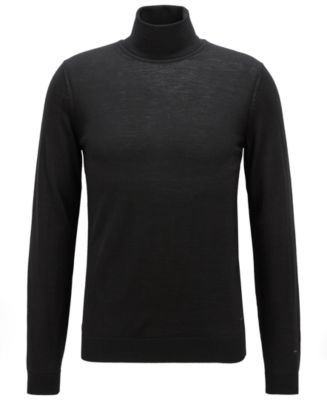 BOSS Men's Turtleneck Merino Wool Sweater - Macy's