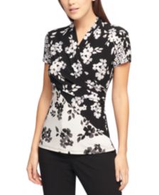 Floral Printed Side-Ruched Top